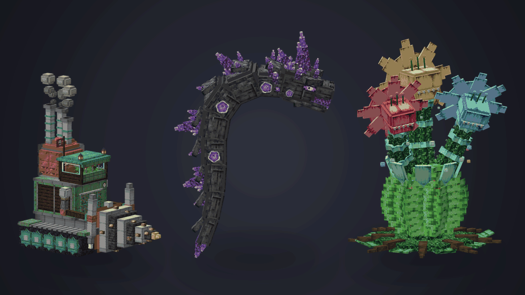 Les boss d'événement : Grand Broyeur, Wyrm des Géodes, Hydre des Gélifleurs
