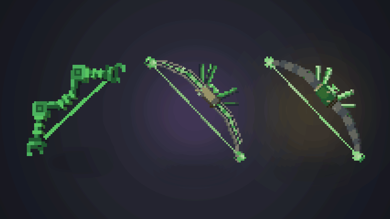 Armes de l'Archer : slime, Rôdeur des Vents, Sève Primordiale